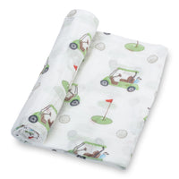 Golf Around Muslin Swaddle Blanket