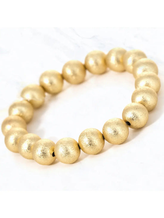 12mm Classic Metal Ball Stretch Bracelet