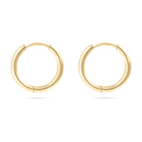 Classic Gold 12 MM Huggie Hoop Earrings