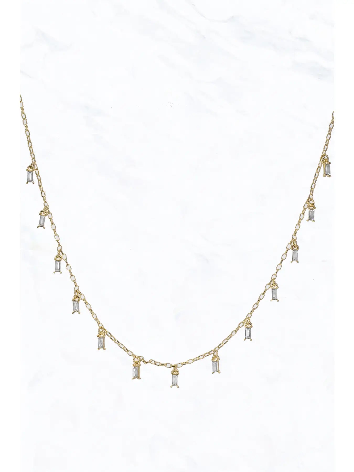 Dainty Crystal Charmed Necklace