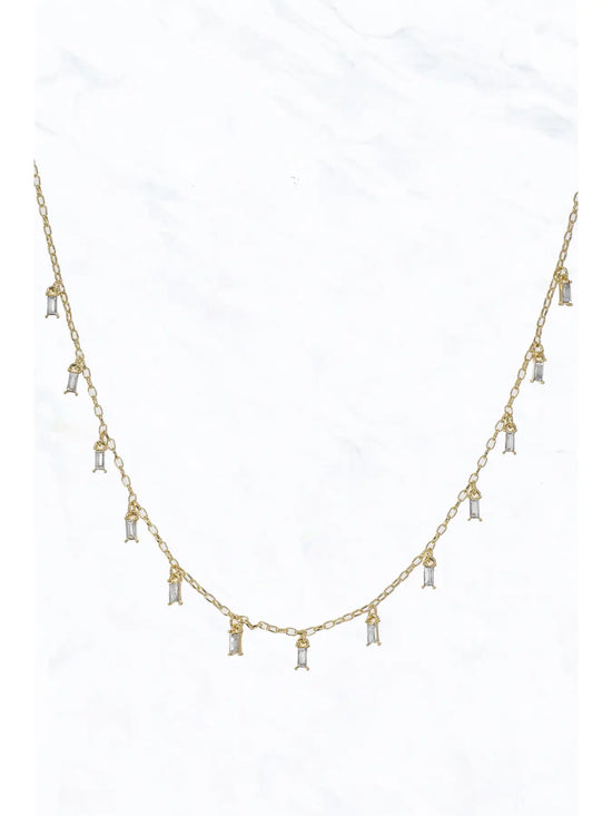Dainty Crystal Charmed Necklace
