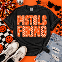 PISTOLS FIRING CHECKERED PEPPER COMFORT COLORS TSHIRT