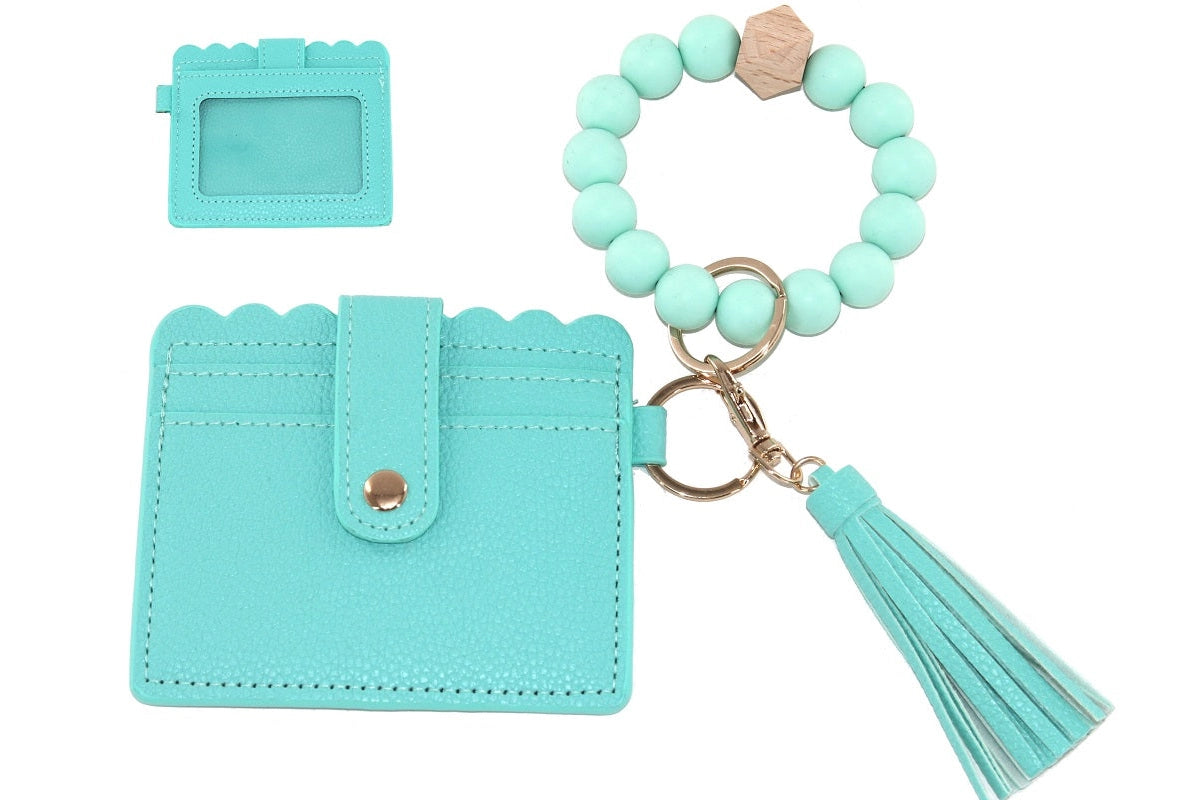 Silicone Bead Stretch Bracelet Wallet