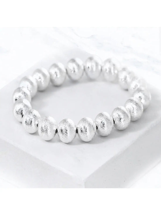 12mm Classic Metal Ball Stretch Bracelet