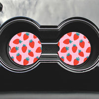 Strawberry Car Coaster Set