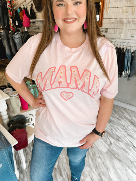 Mama Daisy Floral Pink Tee