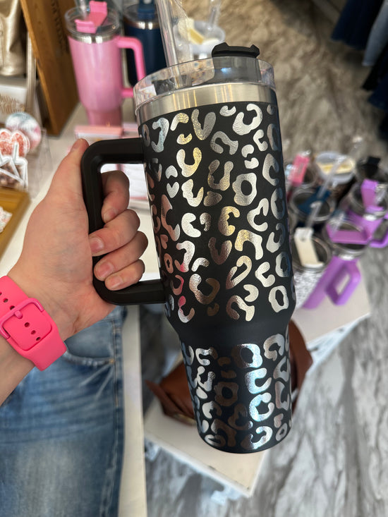 40 Oz. Quench Tumbler | Black Leopard