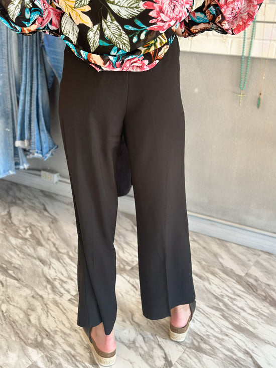 Load image into Gallery viewer, Take the Call Black Wide Leg Dress Pants
