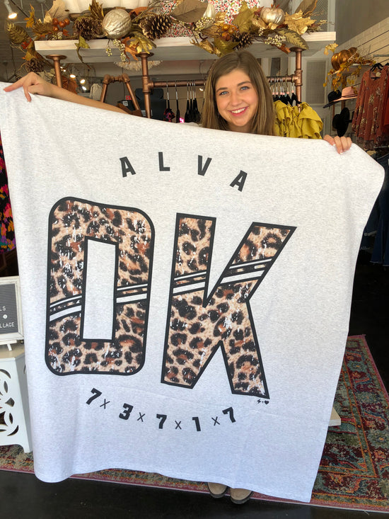 Alva, OK Leopard Stadium Blanket