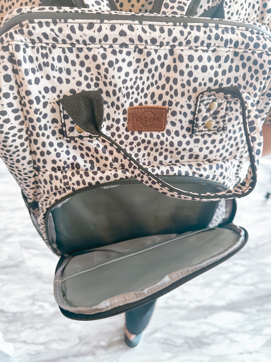 Load image into Gallery viewer, Cooler Lunch Backpack | Beige Dalmatian
