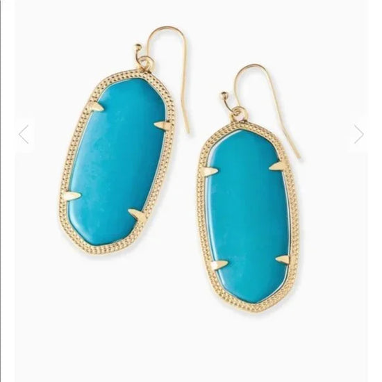 Elle Drop Earrings in Turquoise Magnesite