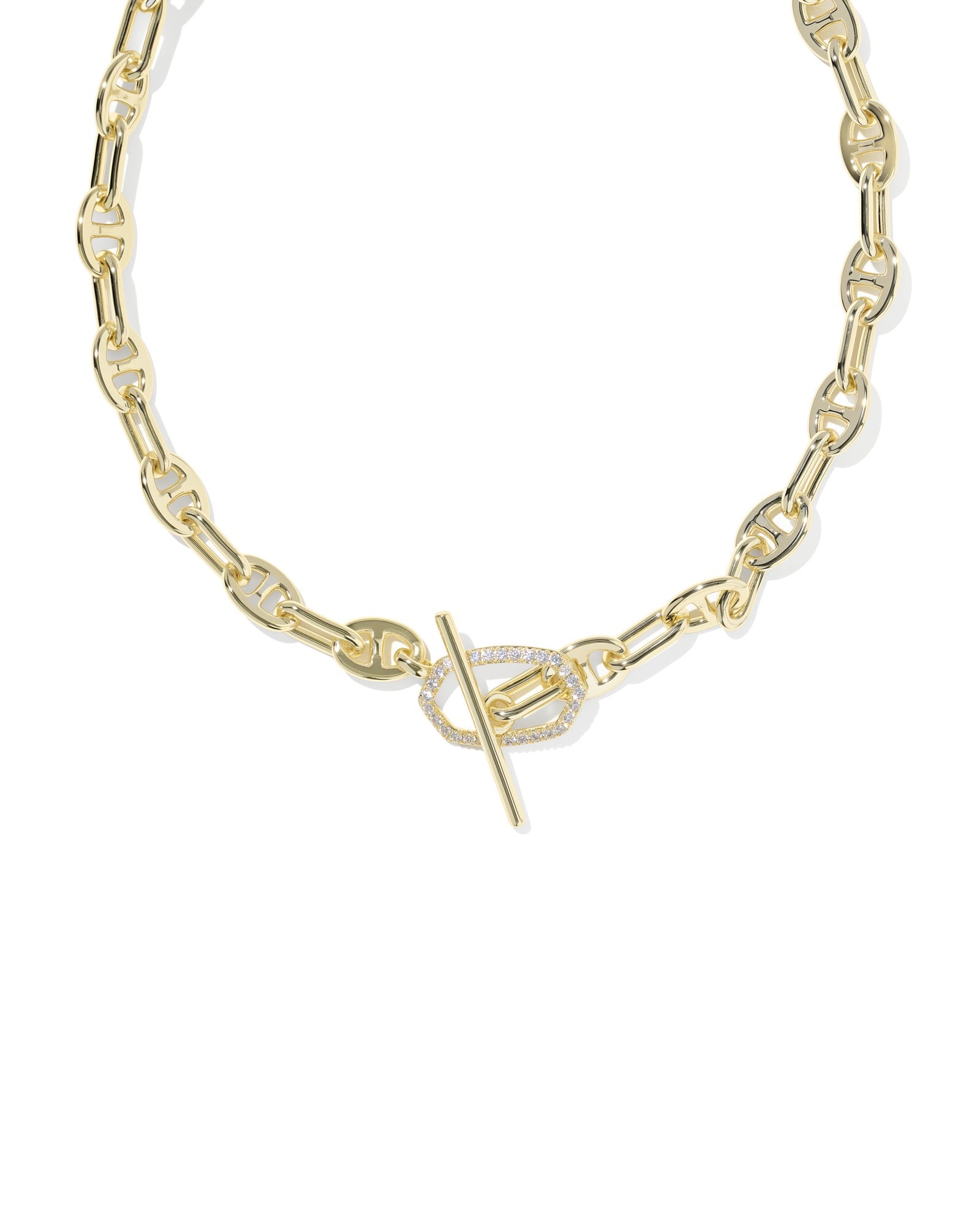 Elisa Toggle Gold Link and Chain Necklace – Daisy Village