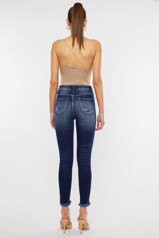 Load image into Gallery viewer, Lawrence High Rise Cropped Ankle Distressed Denim
