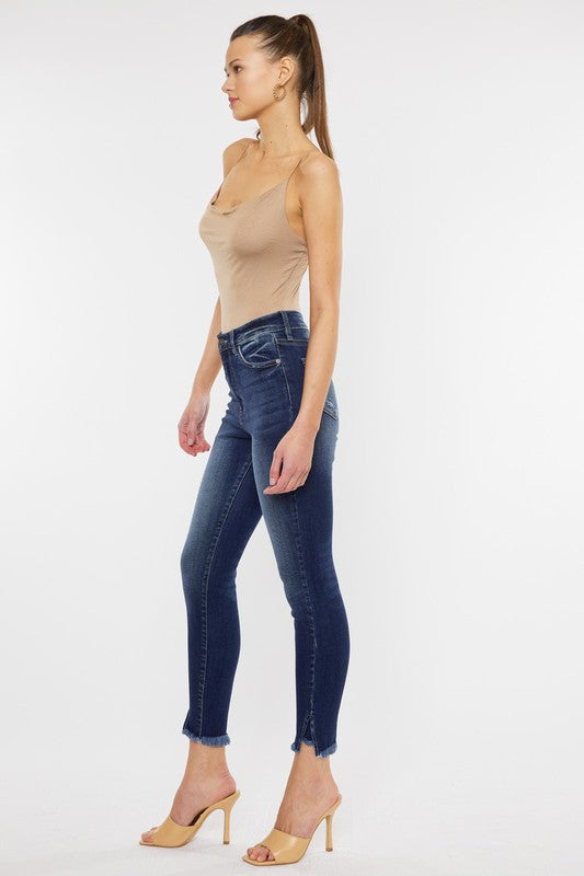 Load image into Gallery viewer, Lawrence High Rise Cropped Ankle Distressed Denim
