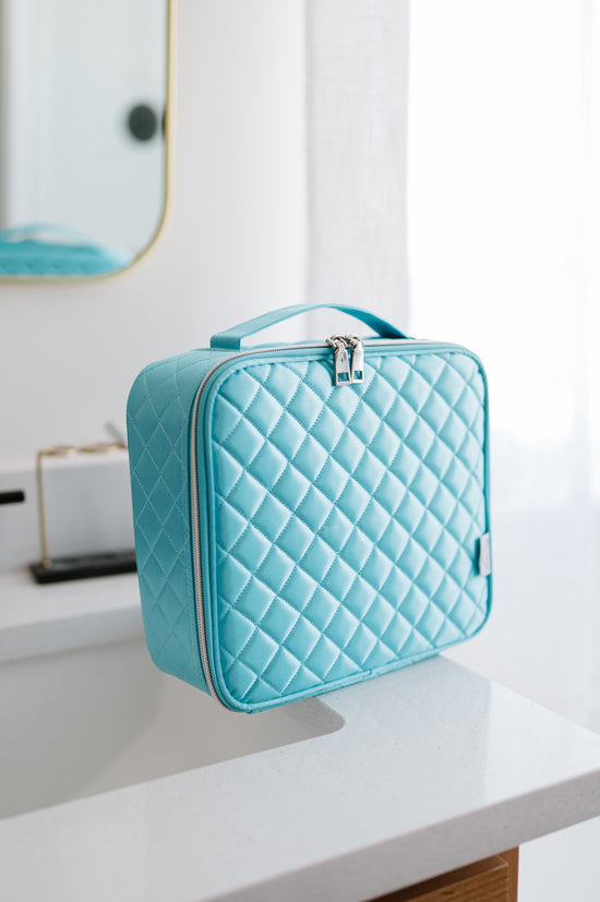 Load image into Gallery viewer, Mega Makeup Case | Tiffany Blue
