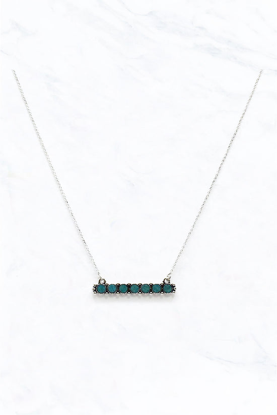 Turquoise Stone Bar Necklace