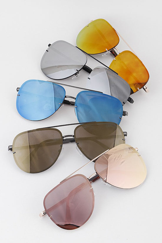 Rimless Aviator Sunglasses | Multiple Colors