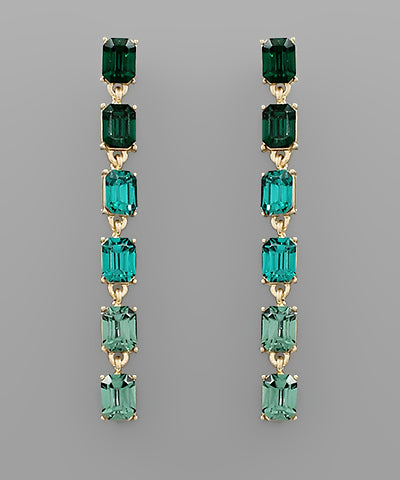 Ombre Crystal Drop Statement Earring