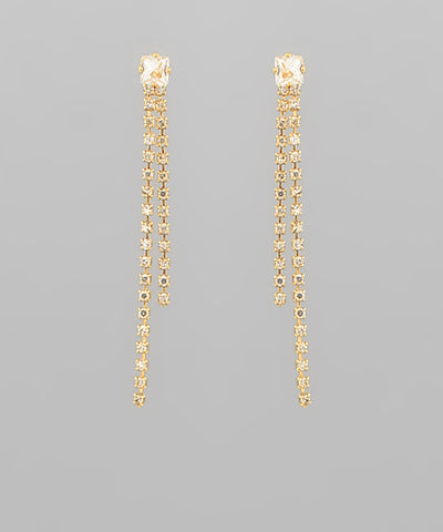 Crystal Chain Chandelier Drop Earring
