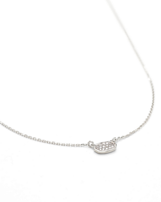 Marisa 14K White Diamond Necklace | Multiple Metals