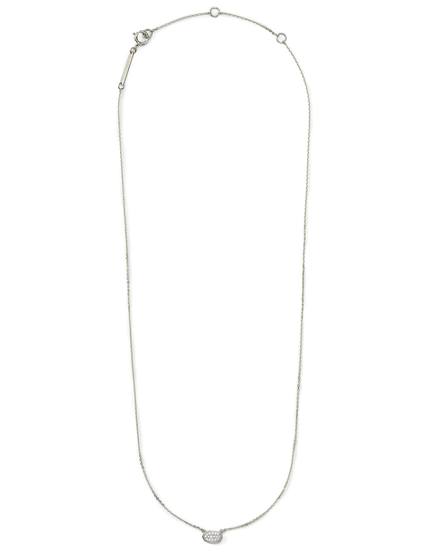 Marisa 14K White Diamond Necklace | Multiple Metals