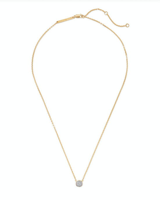 Davie Pave Pendant Necklace in 18k Gold Diamond