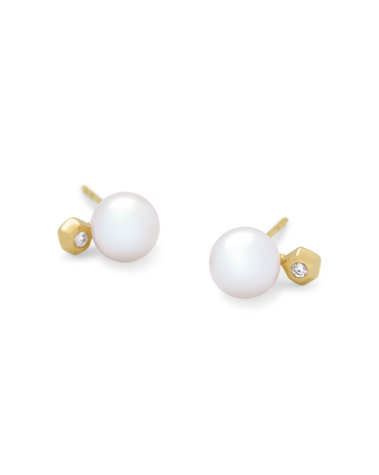 Cathleen 14k Yellow Gold Stud Earrings