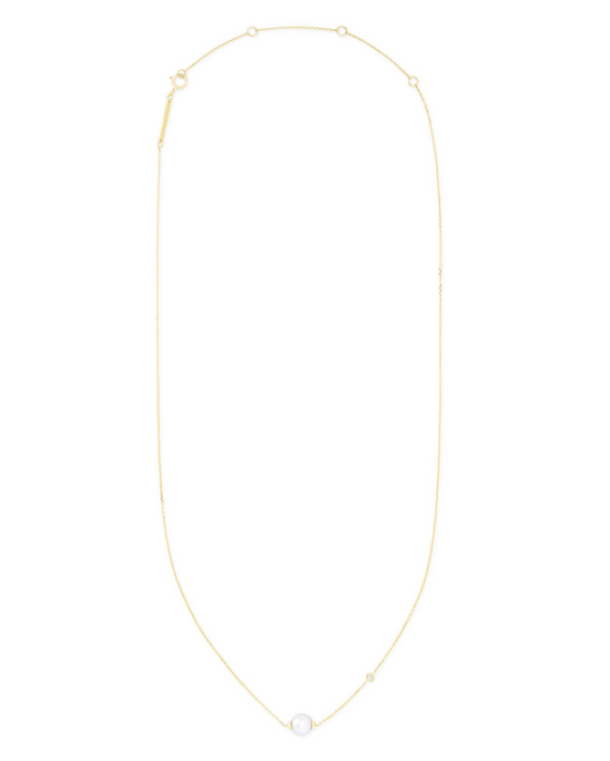Load image into Gallery viewer, Cathleen 14k Yellow Gold Pendant Necklace In Pearl
