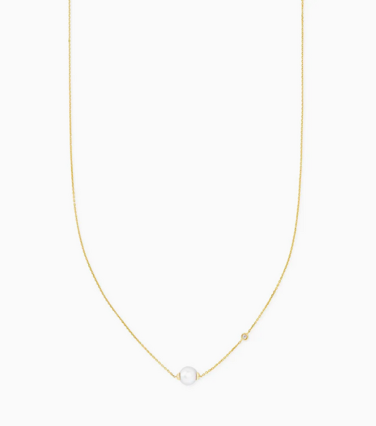 Load image into Gallery viewer, Cathleen 14k Yellow Gold Pendant Necklace In Pearl
