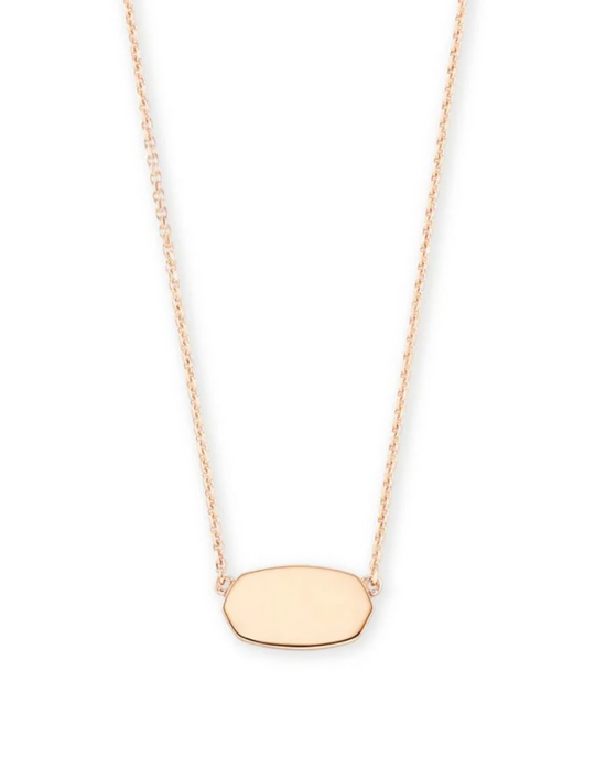 Elisa Pendant Necklace in 18K Rose Gold Vermeil