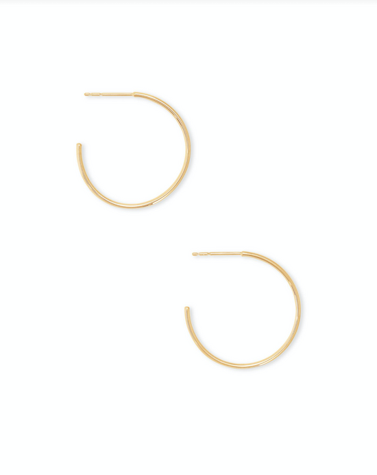 Keeley Small Hoop Earrings in 18k Gold Vermeil