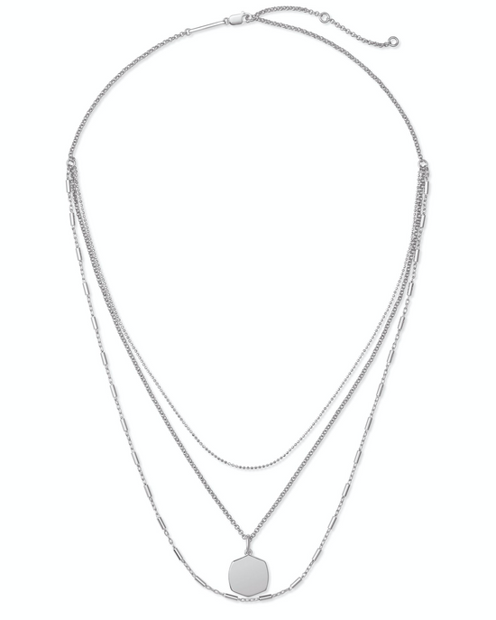 Davis Triple Strand Necklace in Sterling Silver