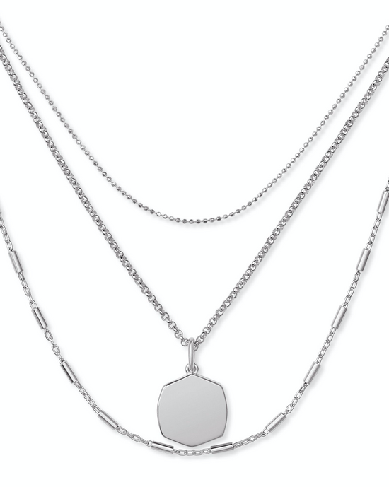 Load image into Gallery viewer, Davis Triple Strand Necklace in Sterling Silver
