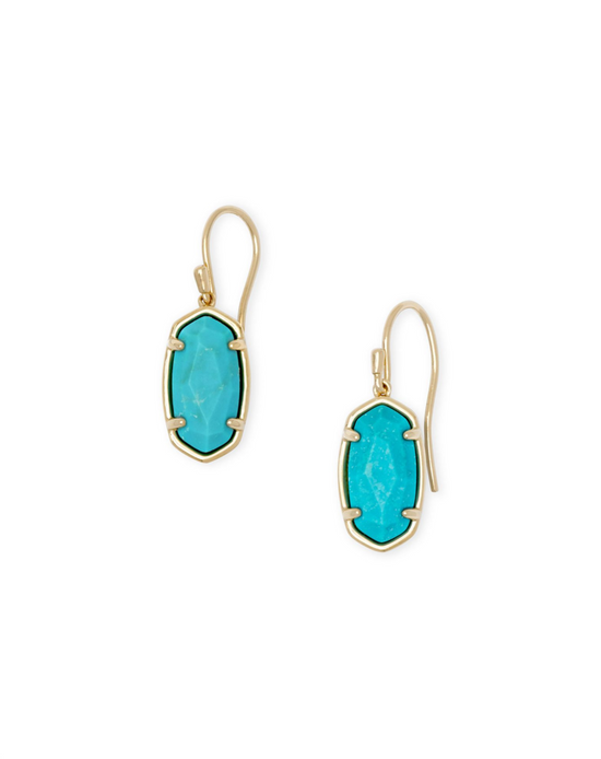 Lee Drop Earrings in 18k Gold Vermeil Turquoise