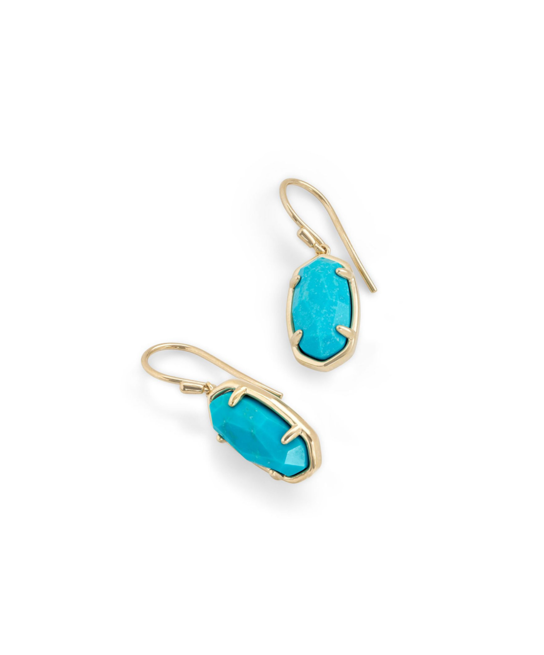 Lee Drop Earrings in 18k Gold Vermeil Turquoise