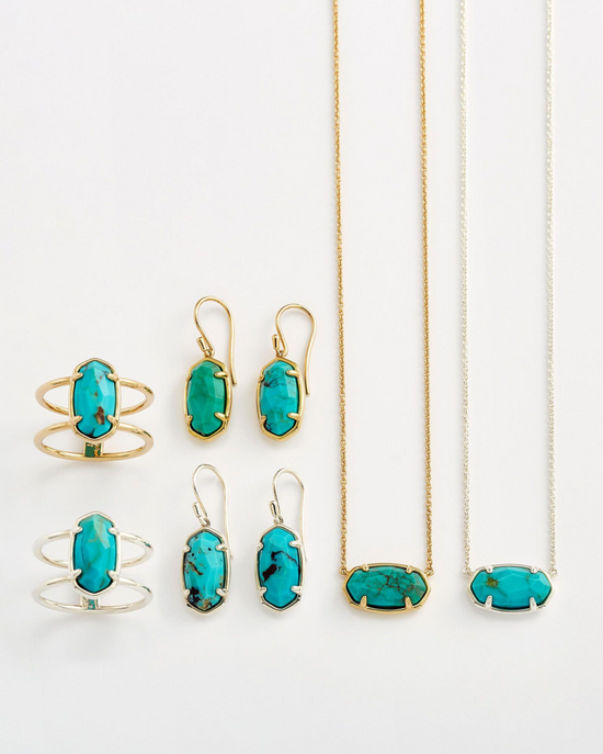 Lee Drop Earrings in 18k Gold Vermeil Turquoise