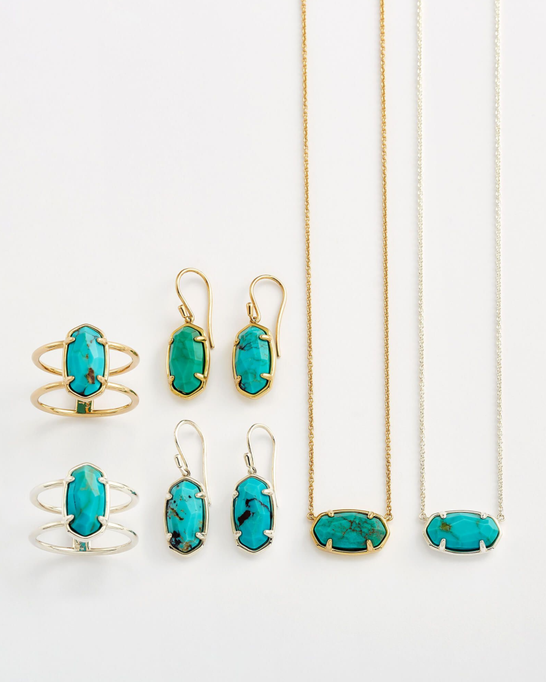 Elisa Pendant Necklace in 18k Gold Vermeil Turquoise