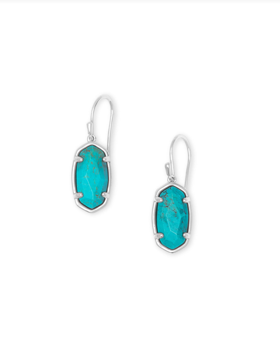 Load image into Gallery viewer, Lee Drop Earrings in Sterling Silver Turquoise
