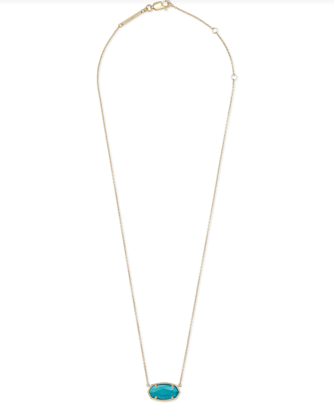 Elisa Pendant Necklace in 18k Gold Vermeil Turquoise