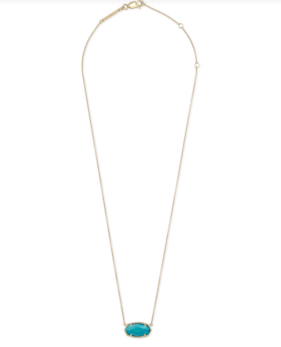 Elisa Pendant Necklace in 18k Gold Vermeil Turquoise