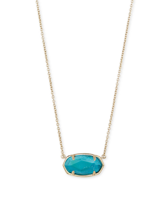 Elisa Pendant Necklace in 18k Gold Vermeil Turquoise