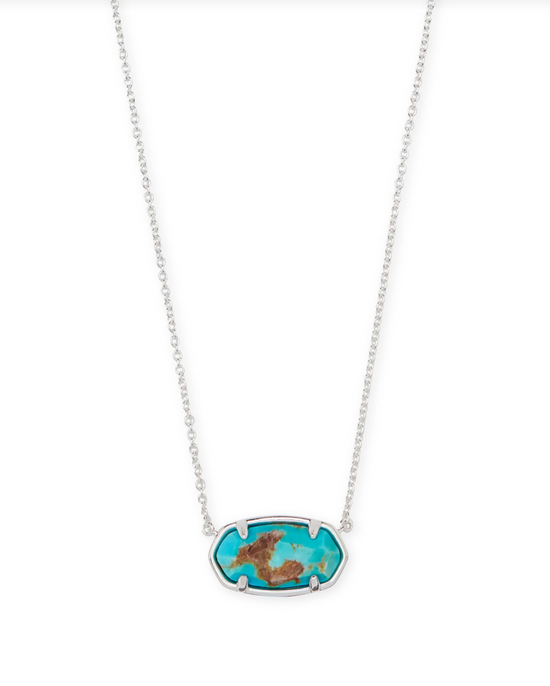 Elisa Pendant Necklace in Sterling Silver Turquoise