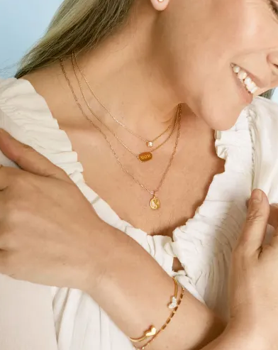 Davie Necklace in Sterling Silver Birthstone | Multiple Colors