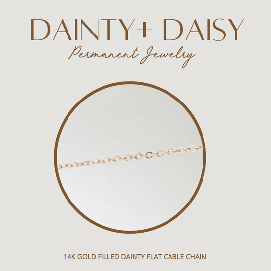 Load image into Gallery viewer, 14K GOLD FILLED DAINTY FLAT CABLE CHAIN
