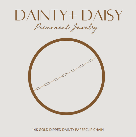 14K GOLD FILLED DAINTY PAPERCLIP CHAIN