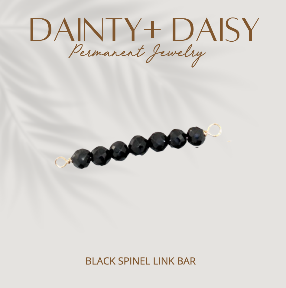 BLACK SPINEL LINK BAR | MULTIPLES METALS