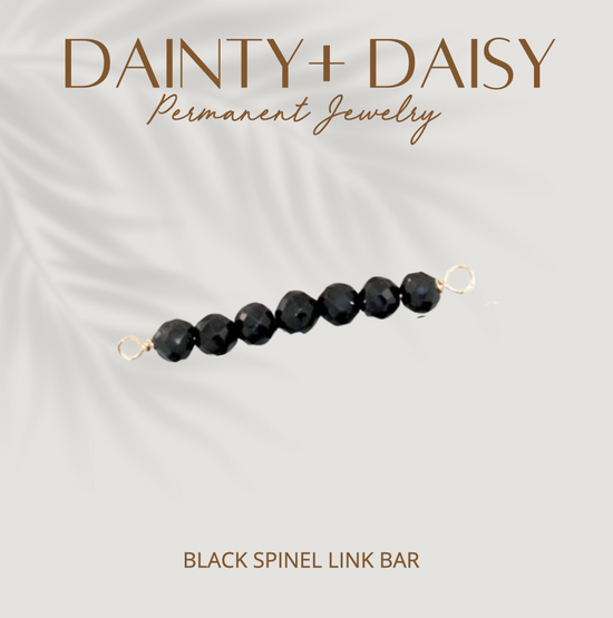 BLACK SPINEL LINK BAR | MULTIPLES METALS