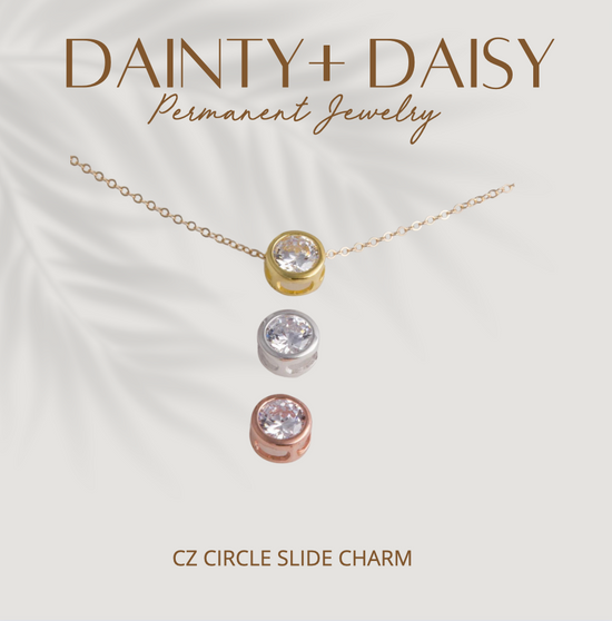 CZ CIRCLE SLIDE CHARM