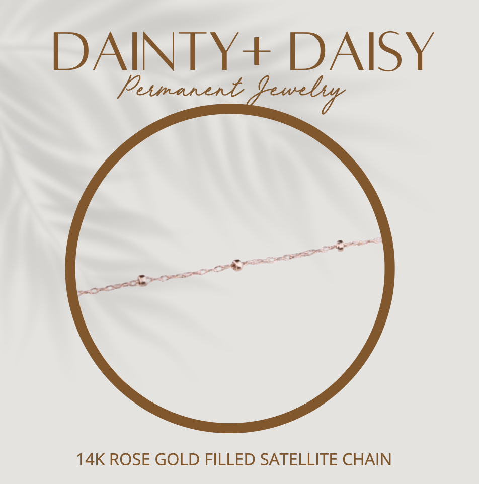 14K ROSE GOLD FILLED SATELLITE CHAIN