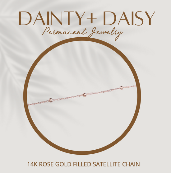 14K ROSE GOLD FILLED SATELLITE CHAIN